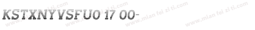 KSTXNYVSFU0 17 00字体转换